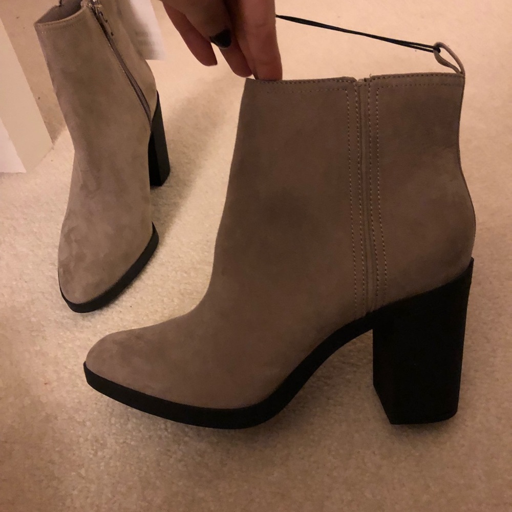 H&M || booties with black block heel